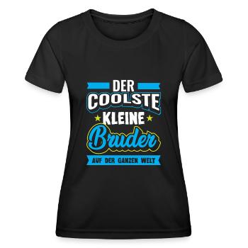 Kleiner Bruder | Geschenk für kleiner Bruder - Frauen Funktions-T-Shirt - Schwarz - Vorne - AI Model Female 172 light (172cm)