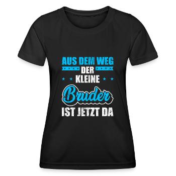Kleiner Bruder Spruch - Frauen Funktions-T-Shirt - Schwarz - Vorne - AI Model Female 172 light (172cm)