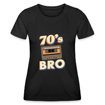 70er Jahre Party Outfit Kostüm 70er Party - Frauen Funktions-T-Shirt - Schwarz - Vorne - AI Model Female 172 light (172cm)