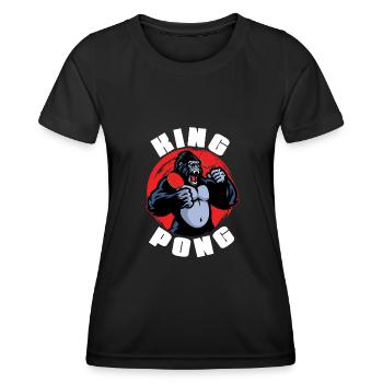 Table Tennis Ping Pong - Women's Functional T-Shirt - black - Front - AI Model Female 172 light (172cm)