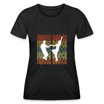 SWING DANCE - Frauen Funktions-T-Shirt - Schwarz - Vorne - AI Model Female 172 light (172cm)