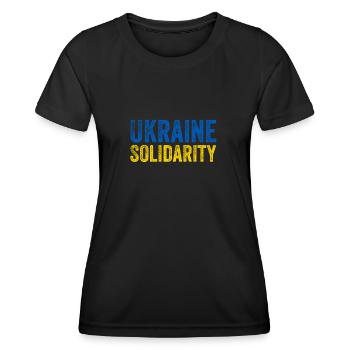 Ukraine Solidarité - T-shirt sport Femme - noir - Devant - AI Model Female 172 light (172cm)