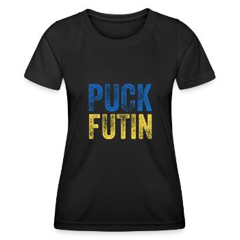 PUCK FUTIN Ukraine - Frauen Funktions-T-Shirt - Schwarz - Vorne - AI Model Female 172 light (172cm)