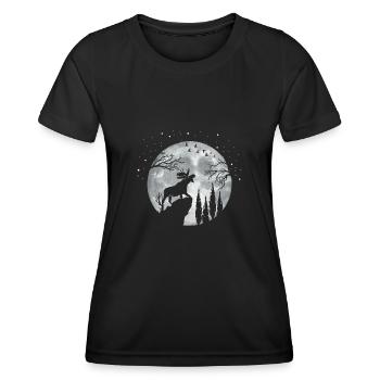 Élan - T-shirt sport Femme - noir - Devant - AI Model Female 172 light (172cm)