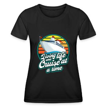 Cruise, ships, holidays on a ship - Women's Functional T-Shirt - black - Front - AI Model Female 172 light (172cm)
