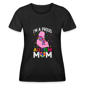 Proud Autism Mom - Autism Awareness - Women's Functional T-Shirt - black - Front - AI Model Female 172 light (172cm)