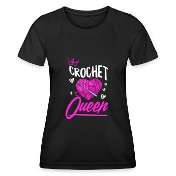 Crochet Crochet Hook Crochet Hooks Crochet Hooker - T-shirt sport Femme - noir - Devant - AI Model Female 172 light (172cm)