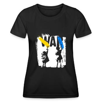 Ukraine | No war - Women's Functional T-Shirt - black - Front - AI Model Female 172 light (172cm)