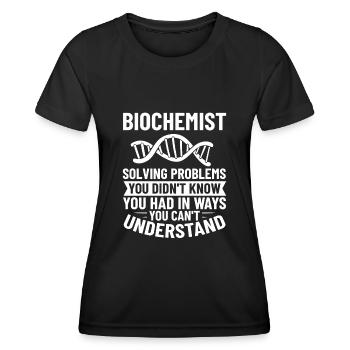 Biochemistry Biological Biochemists Physiological - Women's Functional T-Shirt - black - Front - AI Model Female 172 light (172cm)