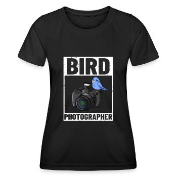 Bird Photography Lens Camera Photographer - Women's Functional T-Shirt - black - Front - AI Model Female 172 light (172cm)