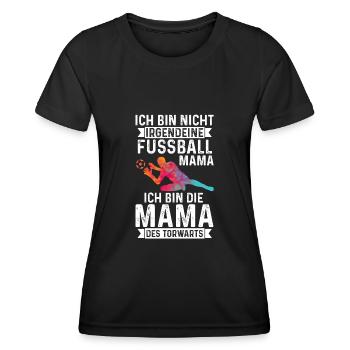 Ich Bin Nicht Irgendeine Fussball Mama - Frauen Funktions-T-Shirt - Schwarz - Vorne - AI Model Female 172 light (172cm)