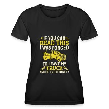 Abschleppwagen Abschleppdienst Abschlepper - Frauen Funktions-T-Shirt - Schwarz - Vorne - AI Model Female 172 light (172cm)