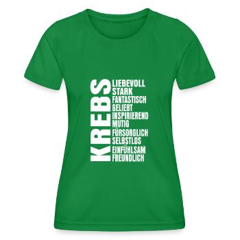 Sternzeichen Krebs - Frauen Funktions-T-Shirt - Kelly Green - Vorne - AI Model Female 172 dark (172cm)