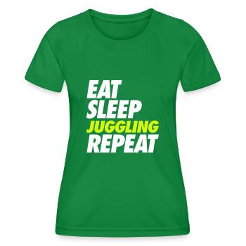 Manger dormir Jongler Répéter - T-shirt sport Femme - vert - Devant - AI Model Female 172 dark (172cm)