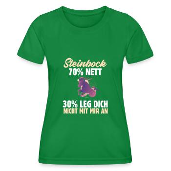 Sternzeichen Steinbock - Frauen Funktions-T-Shirt - Kelly Green - Vorne - AI Model Female 172 dark (172cm)