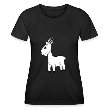 Bouc de chèvre - T-shirt sport Femme - noir - Devant - AI Model Female 172 light (172cm)