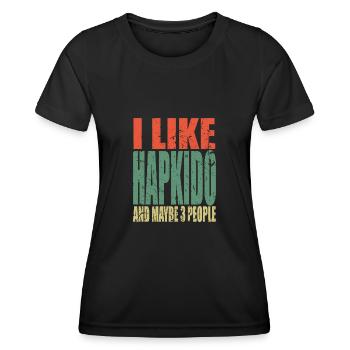 Hapkido dit drôle - T-shirt sport Femme - noir - Devant - AI Model Female 172 light (172cm)