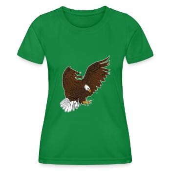 Bald Eagle - Women's Functional T-Shirt - kelly green - Front - AI Model Female 172 dark (172cm)