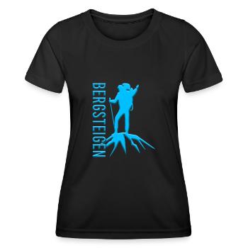 Bergsteigen - Frauen Funktions-T-Shirt - Schwarz - Vorne - AI Model Female 172 light (172cm)