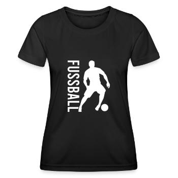 Fußball Fussball - Frauen Funktions-T-Shirt - Schwarz - Vorne - AI Model Female 172 light (172cm)