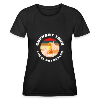 Poterie Poterie Poterie Poterie Poterie Poterie Poterie Poterie Poterie - T-shirt sport Femme - noir - Devant - AI Model Female 172 light (172cm)