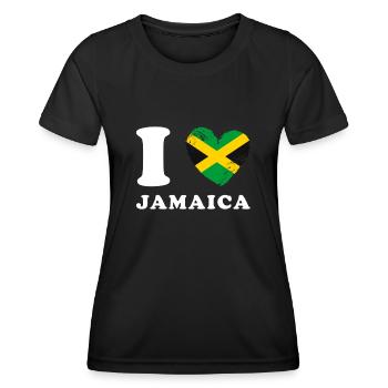 I love Jamaica - Frauen Funktions-T-Shirt - Schwarz - Vorne - AI Model Female 172 light (172cm)