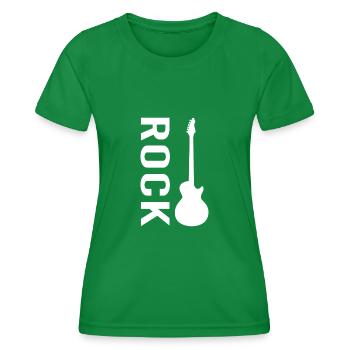 E Guitar Rock - Women's Functional T-Shirt - kelly green - Front - AI Model Female 172 dark (172cm)