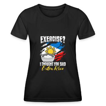 Filipino Flagge Pinoy Design für stolze Philippine - Frauen Funktions-T-Shirt - Schwarz - Vorne - AI Model Female 172 light (172cm)