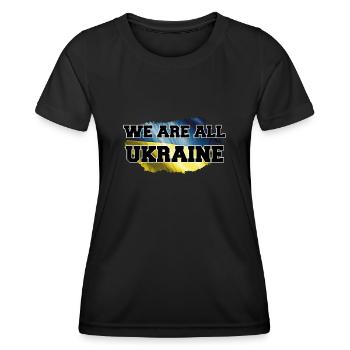Ukraine We are all Ukraine - Women's Functional T-Shirt - black - Front - AI Model Female 172 light (172cm)