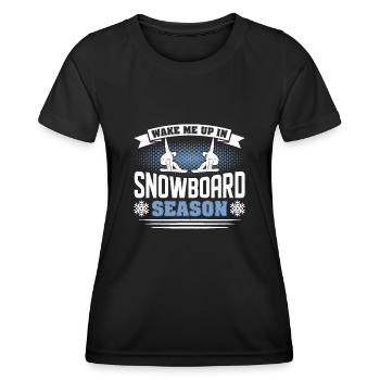 Snowboarder Snowboarding Snowboard - Women's Functional T-Shirt - black - Front - AI Model Female 172 light (172cm)