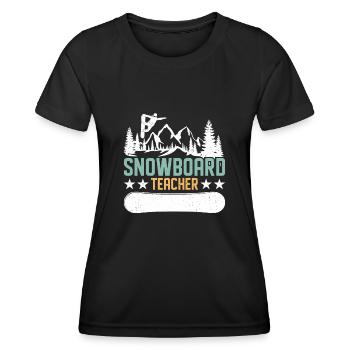 Snowboarder Snowboarding Snowboard - Women's Functional T-Shirt - black - Front - AI Model Female 172 light (172cm)