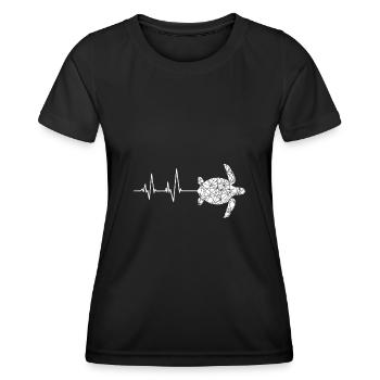 Turtle Heartbeat Slowness - Women's Functional T-Shirt - black - Front - AI Model Female 172 light (172cm)