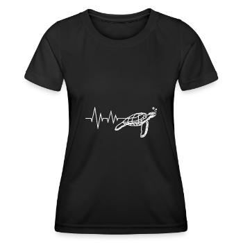 Turtle Heartbeat Slowness - Women's Functional T-Shirt - black - Front - AI Model Female 172 light (172cm)