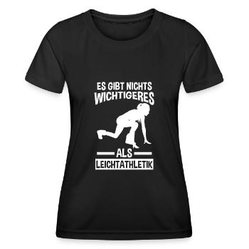 Leichtathletik - Frauen Funktions-T-Shirt - Schwarz - Vorne - AI Model Female 172 light (172cm)