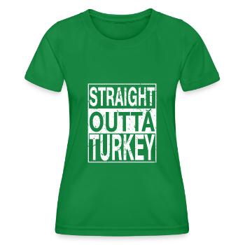 Turquie Straight outta Turquie - T-shirt sport Femme - vert - Devant - AI Model Female 172 dark (172cm)