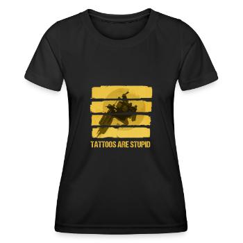 Tatouage Tatouage Art Tatoueur - T-shirt sport Femme - noir - Devant - AI Model Female 172 light (172cm)