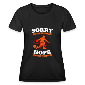 Basketball Basketballer - Frauen Funktions-T-Shirt - Schwarz - Vorne - AI Model Female 172 light (172cm)