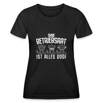 Betriebsrat Betriebsrätin - Frauen Funktions-T-Shirt - Schwarz - Vorne - AI Model Female 172 light (172cm)
