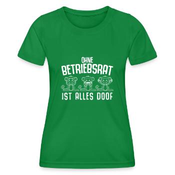 Betriebsrat Betriebsrätin - Frauen Funktions-T-Shirt - Kelly Green - Vorne - AI Model Female 172 dark (172cm)