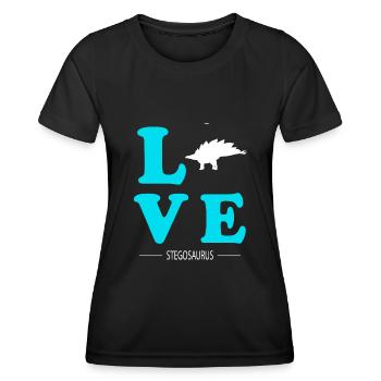 Stegosaurus - Women's Functional T-Shirt - black - Front - AI Model Female 172 light (172cm)