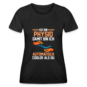 Physiotherapeut Physio - Frauen Funktions-T-Shirt - Schwarz - Vorne - AI Model Female 172 light (172cm)
