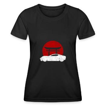 Sportwagen Automobile Besitzer Luxuskarosse - Frauen Funktions-T-Shirt - Schwarz - Vorne - AI Model Female 172 light (172cm)