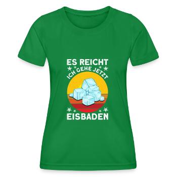 Eisbader Eisbaden Kaltduscher - Frauen Funktions-T-Shirt - Kelly Green - Vorne - AI Model Female 172 dark (172cm)