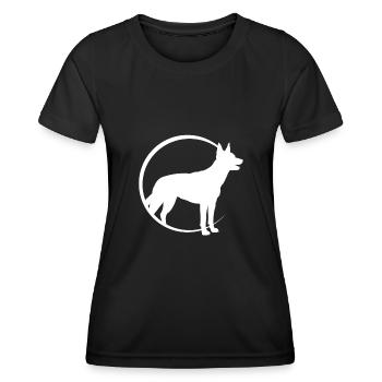 Australian Kelpie - Frauen Funktions-T-Shirt - Schwarz - Vorne - AI Model Female 172 light (172cm)