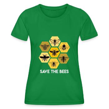 Save the Bees - Save the bees Beekeepers - Women's Functional T-Shirt - kelly green - Front - AI Model Female 172 dark (172cm)