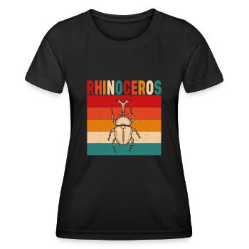 Hercule Rhinoceros Beetle Entomologiste Présent Id - T-shirt sport Femme - noir - Devant - AI Model Female 172 light (172cm)