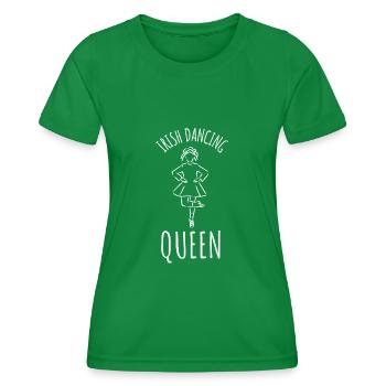 Irish Dancing Irish Step Dance & Celtic Ceili - Women's Functional T-Shirt - kelly green - Front - AI Model Female 172 dark (172cm)