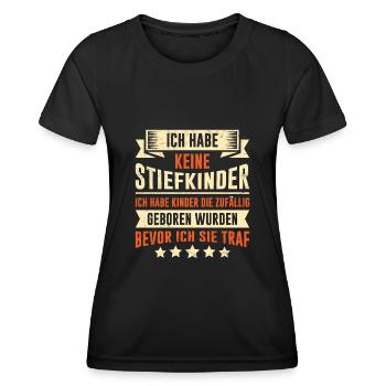 Bonus Papa - Frauen Funktions-T-Shirt - Schwarz - Vorne - AI Model Female 172 light (172cm)