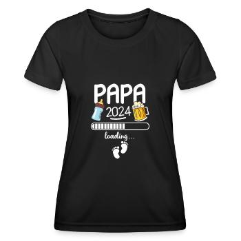 Papa 2024 Loading - Frauen Funktions-T-Shirt - Schwarz - Vorne - AI Model Female 172 light (172cm)