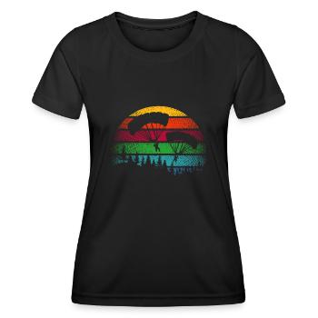 Fallschirm Skydive Fallschirmspringer Geschenk - Frauen Funktions-T-Shirt - Schwarz - Vorne - AI Model Female 172 light (172cm)